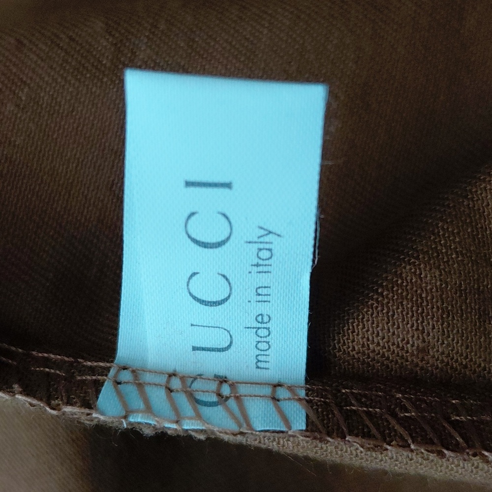 Gucci drawstring dust bag Brown 15x8.5 inches Made In Italy